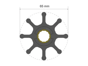 Albin Group Premium Impeller Kit 65 x 16 x 50mm - 8 Blade - Spline Insert