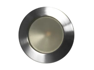 Lunasea Gen 3 Indoor/Outdoor Recessed 3.5” LED Light - 2700K 85 CRI Dimmable COB LED - Warm White/Brushed SS Bezel