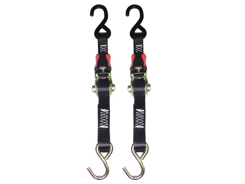 Rod Saver Rubber Ratchet Tie-Down - 1" x 4' - Pair