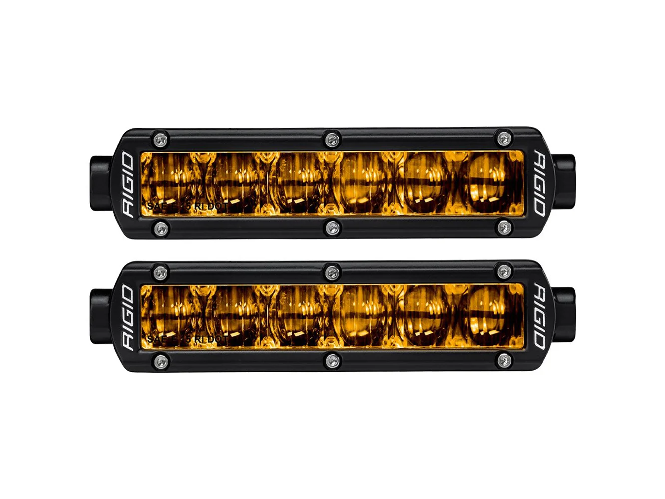 RIGID Industries 6" SR-Series SAE Compliant Fog Light - Black w/Yellow Light