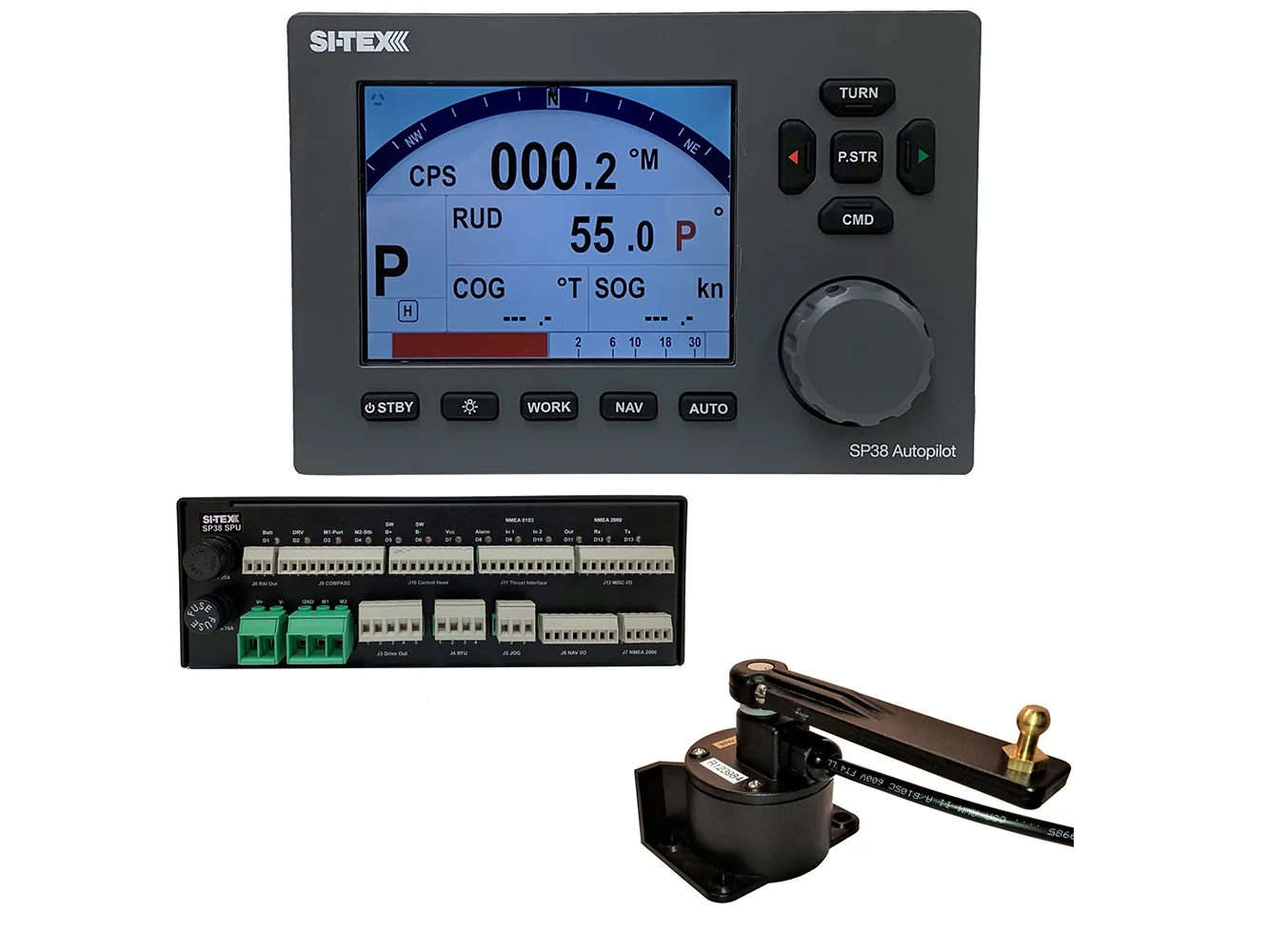 SI-TEX SP38-4 Autopilot Core Pack Including Rotary Feedback Only, No Compass or Pump