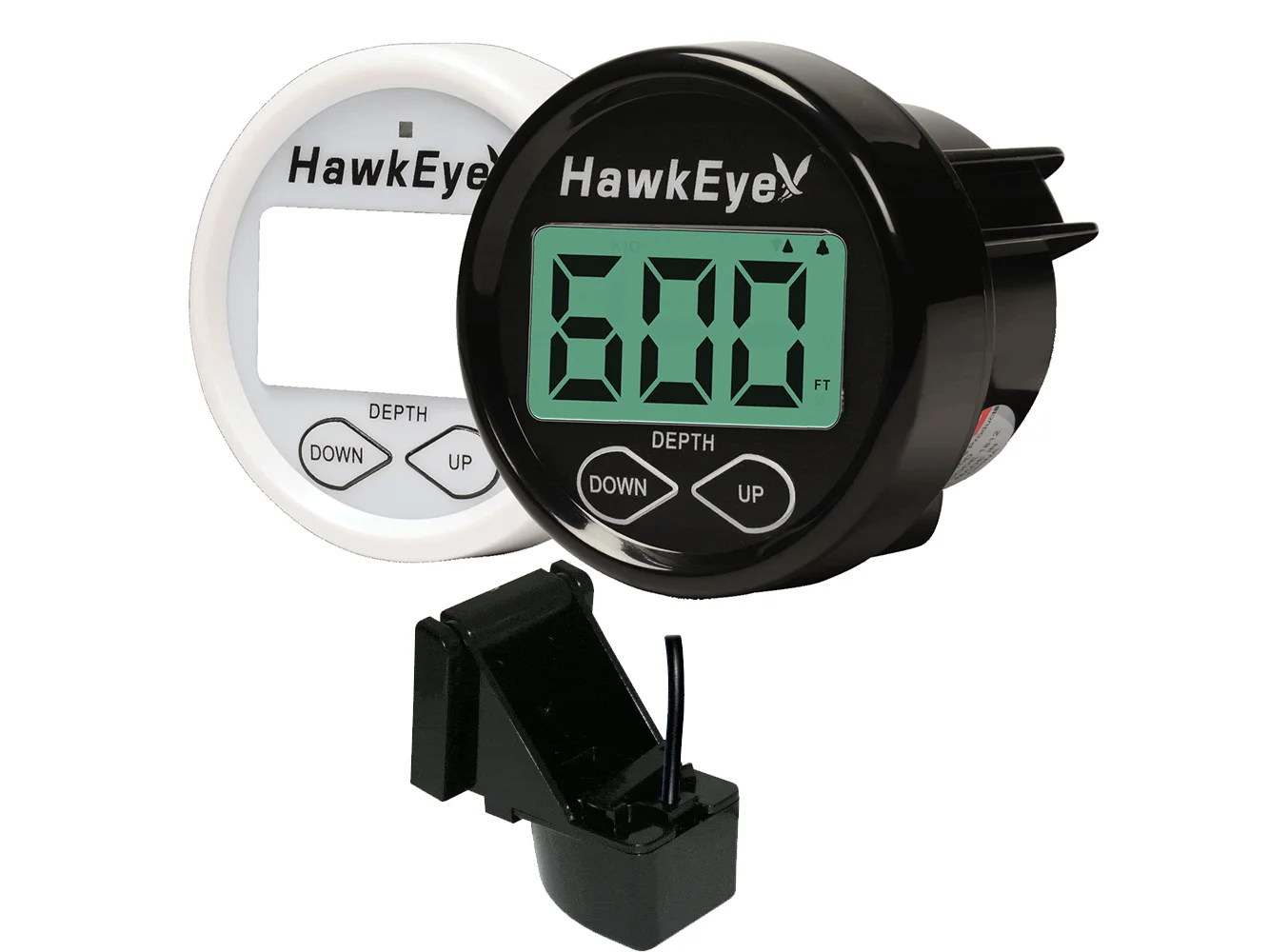 HawkEye DepthTrax In-Dash Digital Depth Gauge - Transom Mount