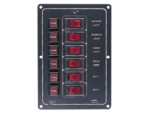 Sea-Dog Aluminum Switch Panel Vertical - 6 Switch