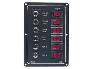 Sea-Dog Aluminum Circuit Breaker Panel - 6 Circuit
