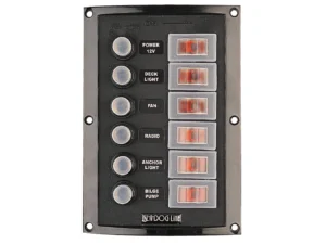 Sea-Dog Splash Guard Circuit Breaker Panel - 6 Circuit