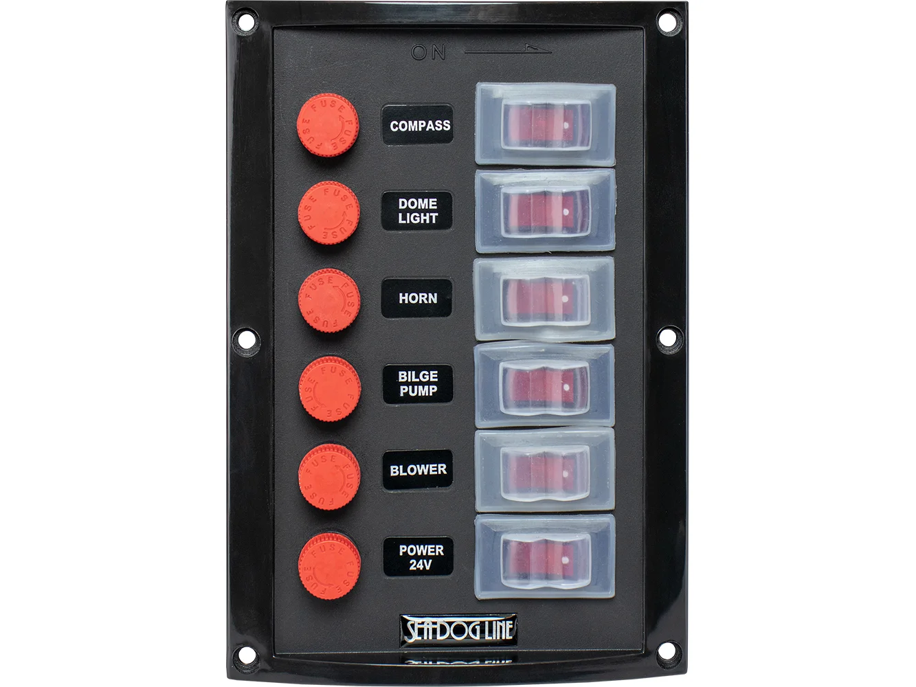 Sea-Dog Splash Guard Switch Panel Vertical - 6 Switch