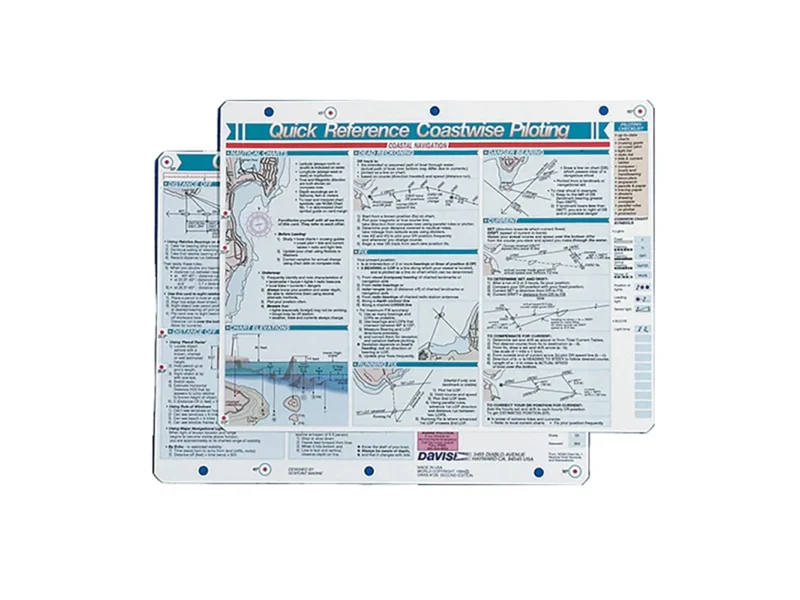 Davis Quick Reference Coastwise Piloting Card