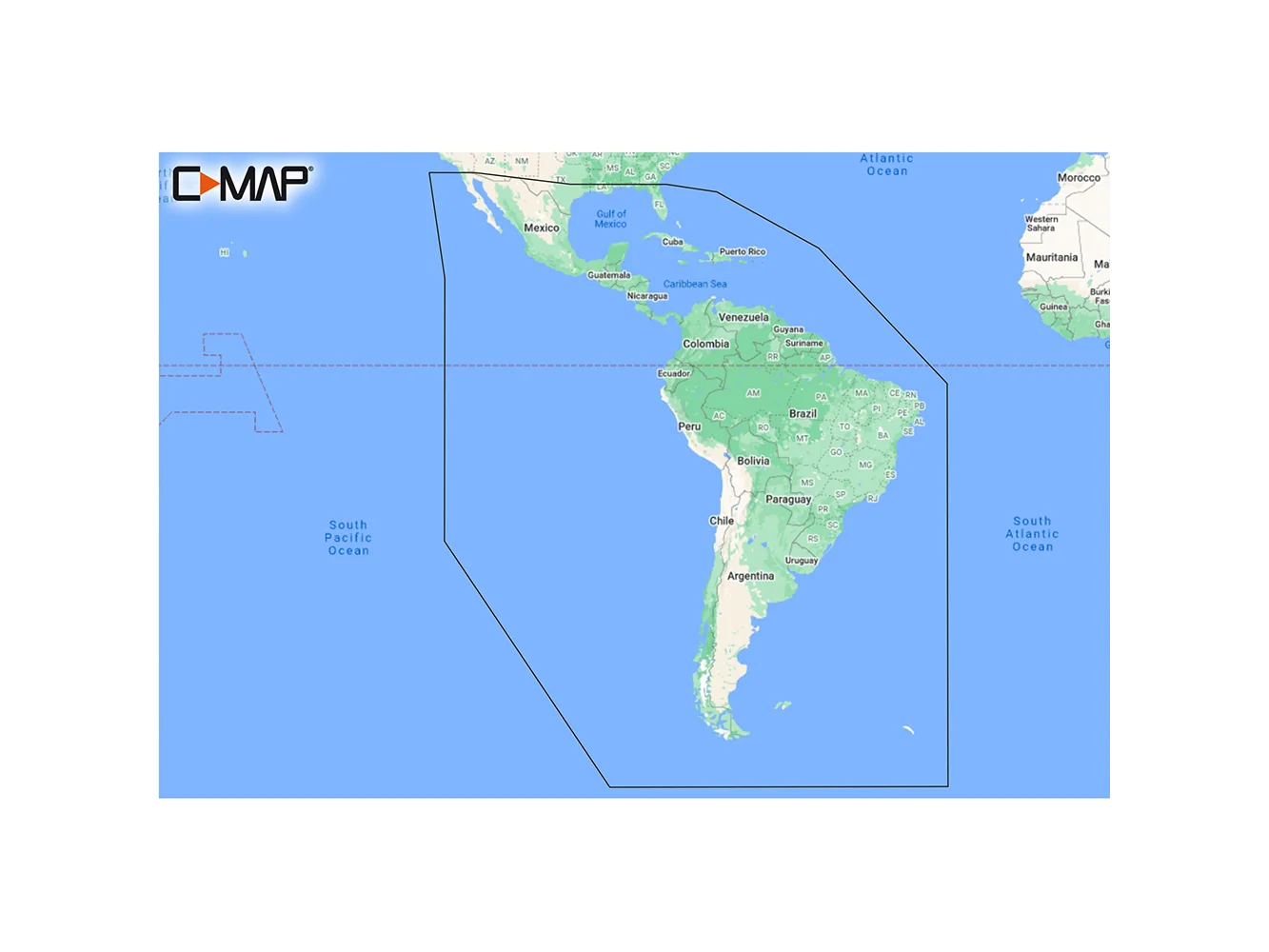 C-MAP M-SA-Y038-MS Discover South America & Caribbean