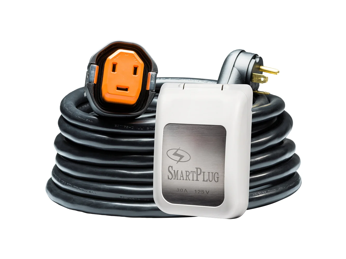 SmartPlug RV Kit 30 AMP Dual Configuration Cordset & White Inlet Combo - 30'