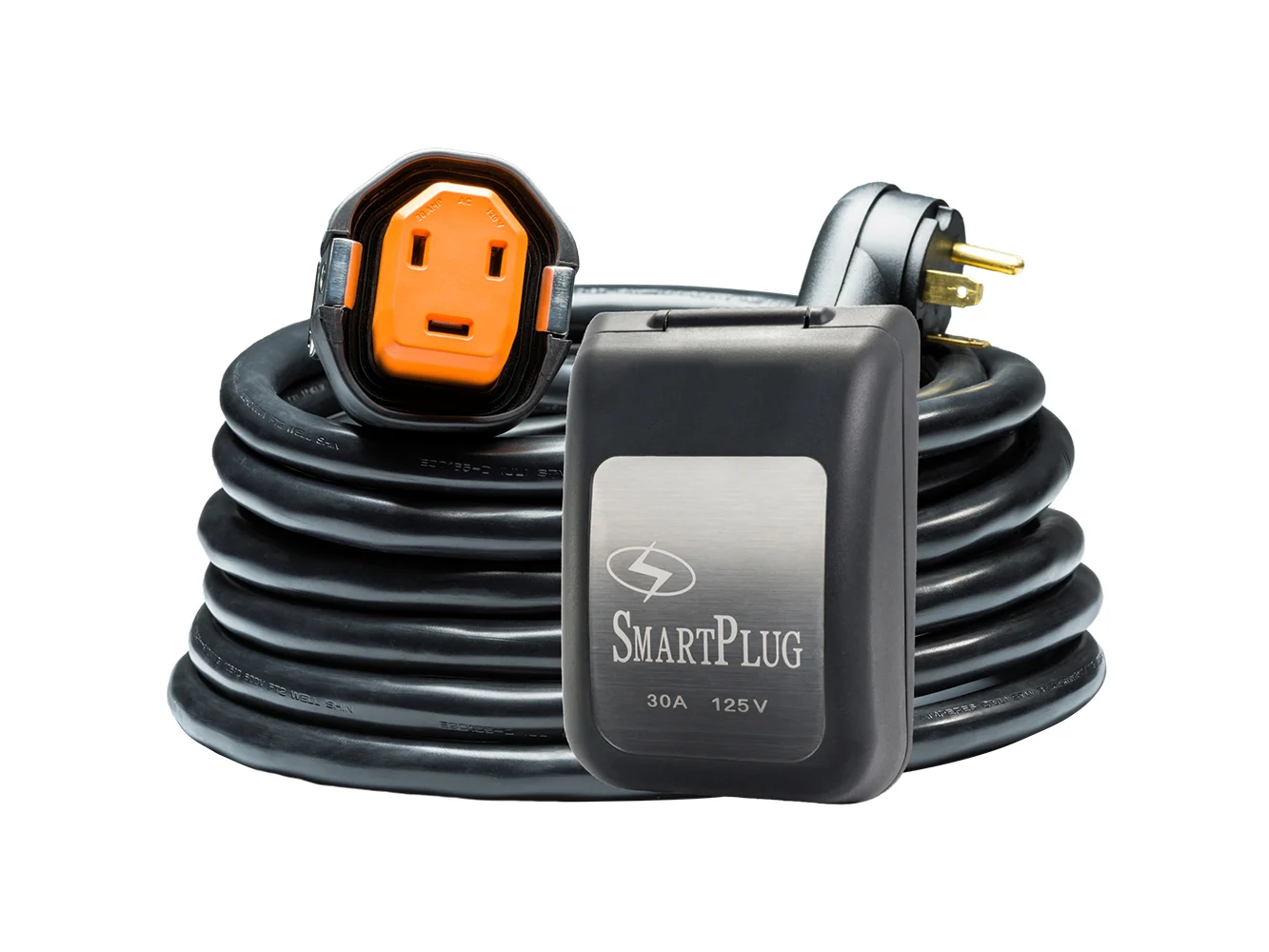 SmartPlug RV Kit 30 AMP Dual Configuration Cordset & Black Inlet Combo - 30'