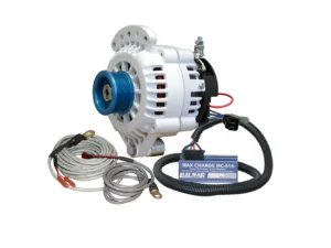 Balmar Alternator 120 AMP Kit 12V 1-2" Single Foot Spindle Mount J10 Pulley Regulator & Temp Sensor