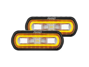 RIGID Industries SR-L Series Surface Mount Spreader Light - Black Housing - Amber Halo