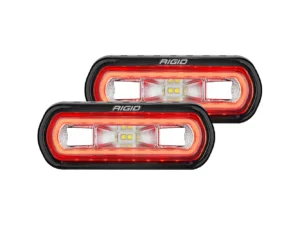 RIGID Industries SR-L Series Surface Mount Spreader Light - Black Housing - Red Halo