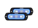 RIGID Industries SR-L Series Flush Mount Spreader Light - Black Housing - Blue Halo