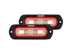 RIGID Industries SR-L Series Flush Mount Spreader Light - Black Housing - Red Halo