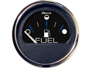 Faria Chesapeake Black 2" Fuel Level Gauge (Metric)