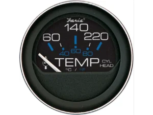 Faria Coral 2" Cylinder Head Temperature Gauge (60-120° F) w/Sender