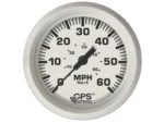 Faria Dress White 4" GPS Speedometer - 60 MPH