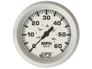 Faria Dress White 4" GPS Speedometer - 60 MPH