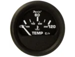 Faria Euro Black 2" Water Temperature Gauge - Metric (40 to 120° C)