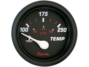 Faria Professional Red 2" Water Temp