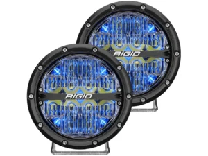 RIGID Industries 360-Series 6" LED Off-Road Fog Light Spot Beam w/Blue Backlight - Black Housing
