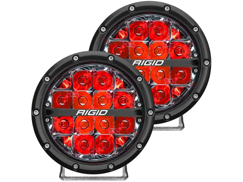 RIGID Industries 360-Series 6" LED Off-Road Fog Light Spot Beam w/Red Backlight - Black Housing