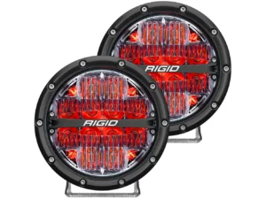 RIGID Industries 360-Series 6" LED Off-Road Fog Light Drive Beam w/Red Backlight - Black Housing