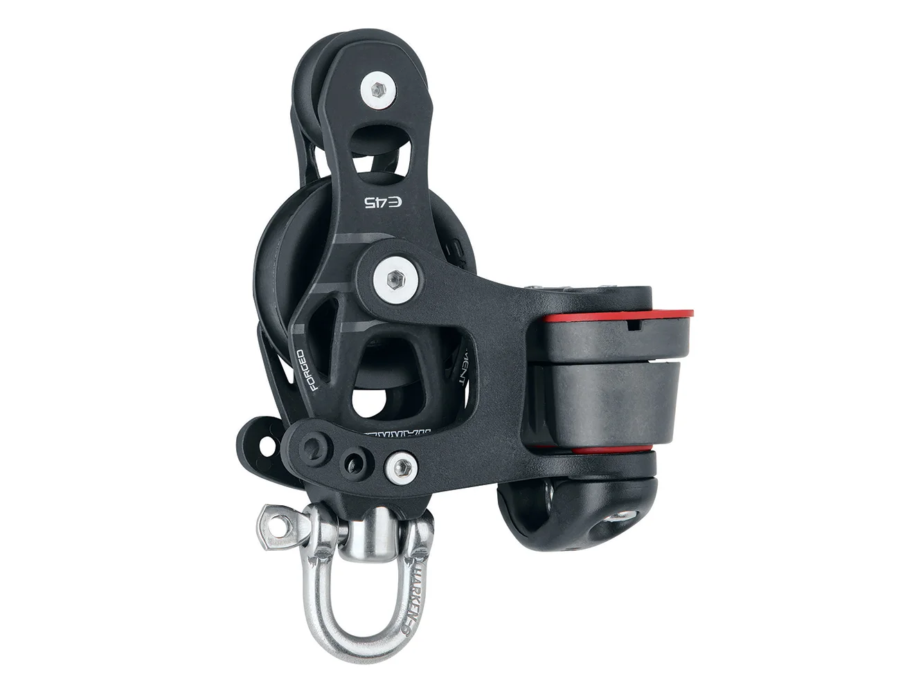 Harken 45mm Single Aluminum Element Fiddle Block w/Swivel & 150 Cam Cleat