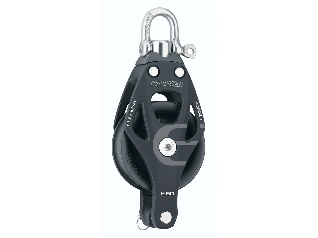 Harken 60mm Single Aluminum Element Block w/Swivel & Becket