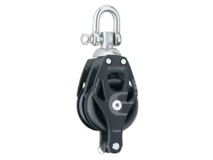 Harken 60mm Double Aluminum Element Block w/Swivel & Becket