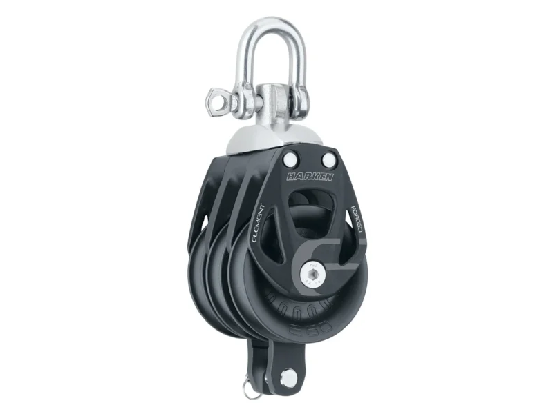 Harken 60mm Triple Aluminum Element Block w/Swivel & Becket