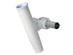 C. E. Smith Aluminum Horizontal Clamp-On Rod Holder 1-5/16" OD White - Powdercoat w/Sleeve