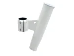 C.E. Smith Aluminum Vertical Clamp-On Rod Holder 1-2/3" OD White Powdercoat w/Sleeve