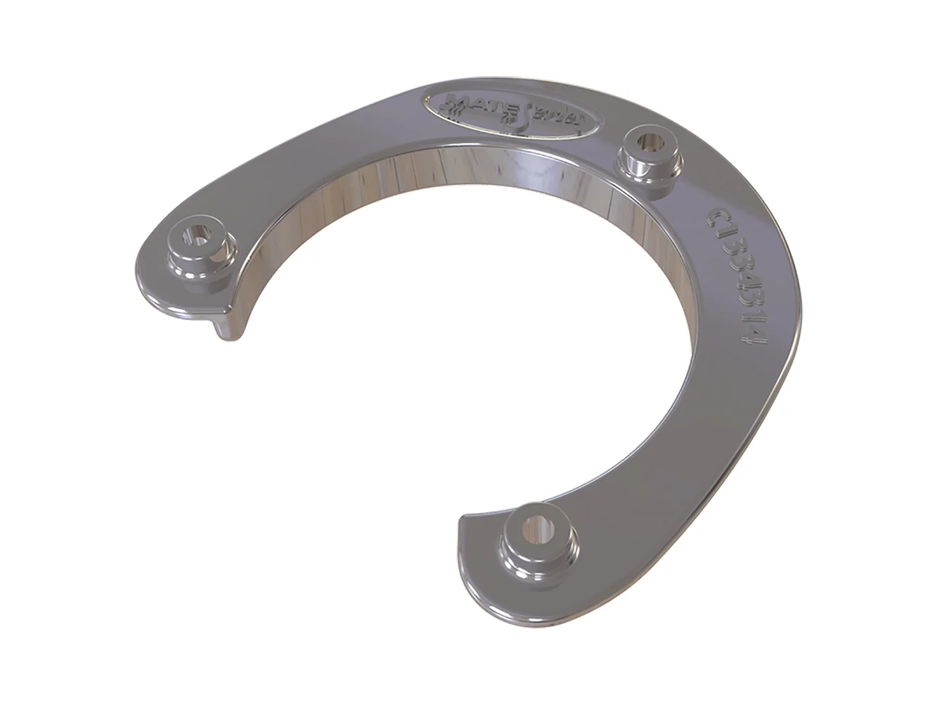 Mate Series Stainless Steel Rod & Cup Holder Backing Plate f/Round Rod/Cup Only f/3-3/4" Holes