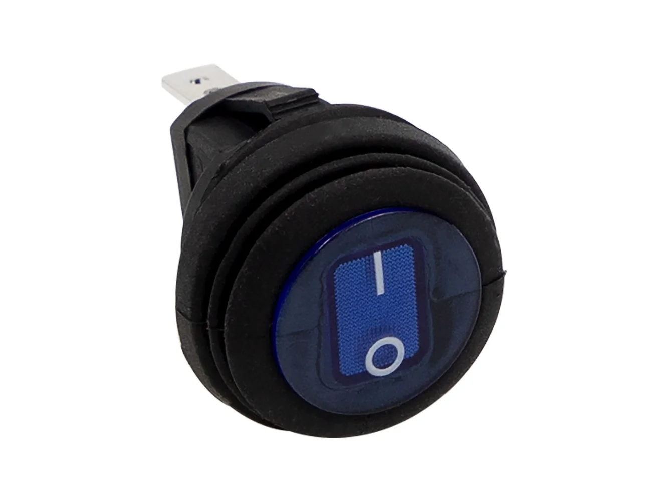 HEISE Rocker Switch - Illuminated Blue Round - 5-Pack
