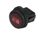 HEISE Rocker Switch - Illuminated Red Round - 5-Pack