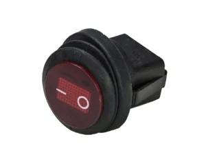 HEISE Rocker Switch - Illuminated Red Round - 5-Pack