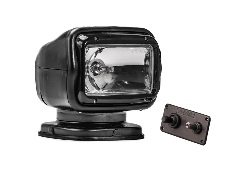 Golight Radioray GT Series Permanent Mount - Black Halogen - Hard Wired Dash Mount Remote