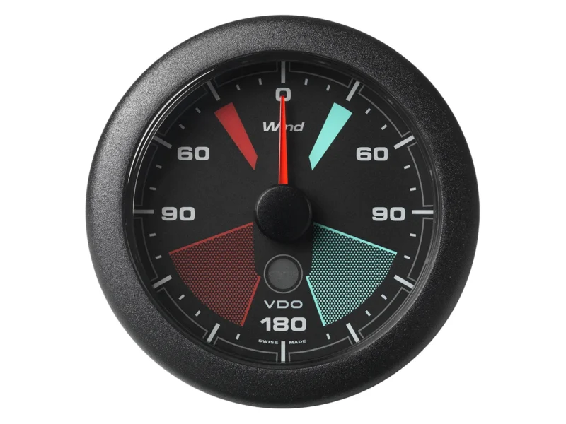 Veratron 3-3/8" (85MM) OceanLink® Apparent/True Wind Angle Gauge - Black Dial & Bezel