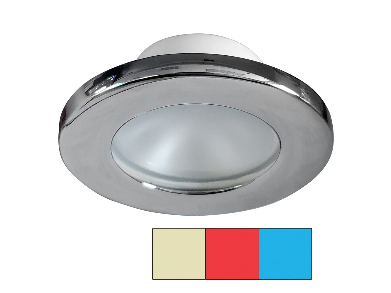 i2Systems Apeiron A3120 Screw Mount Light - Red, Warm White & Blue - Chrome Finish