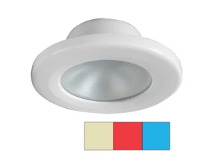 i2Systems Apeiron A3120 Screw Mount Light - Red, Warm White & Blue - White Finish