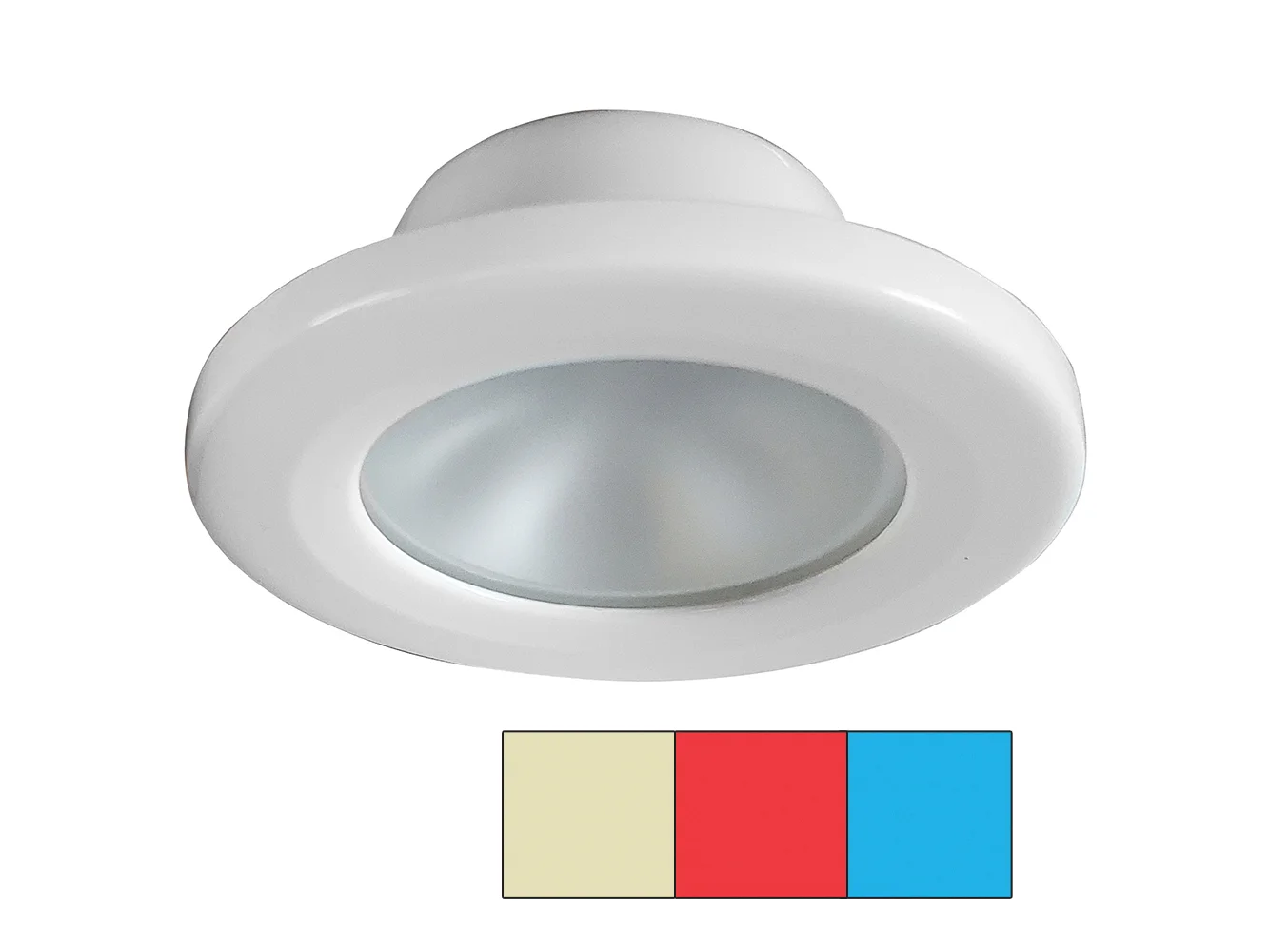i2Systems Apeiron A3120 Screw Mount Light - Red, Warm White & Blue - White Finish