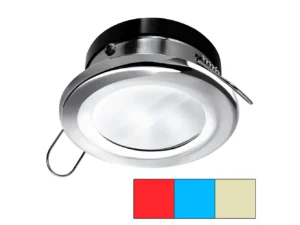 i2Systems Apeiron A1120 Spring Mount Light - Round - Red, Warm White & Blue - Polished Chrome