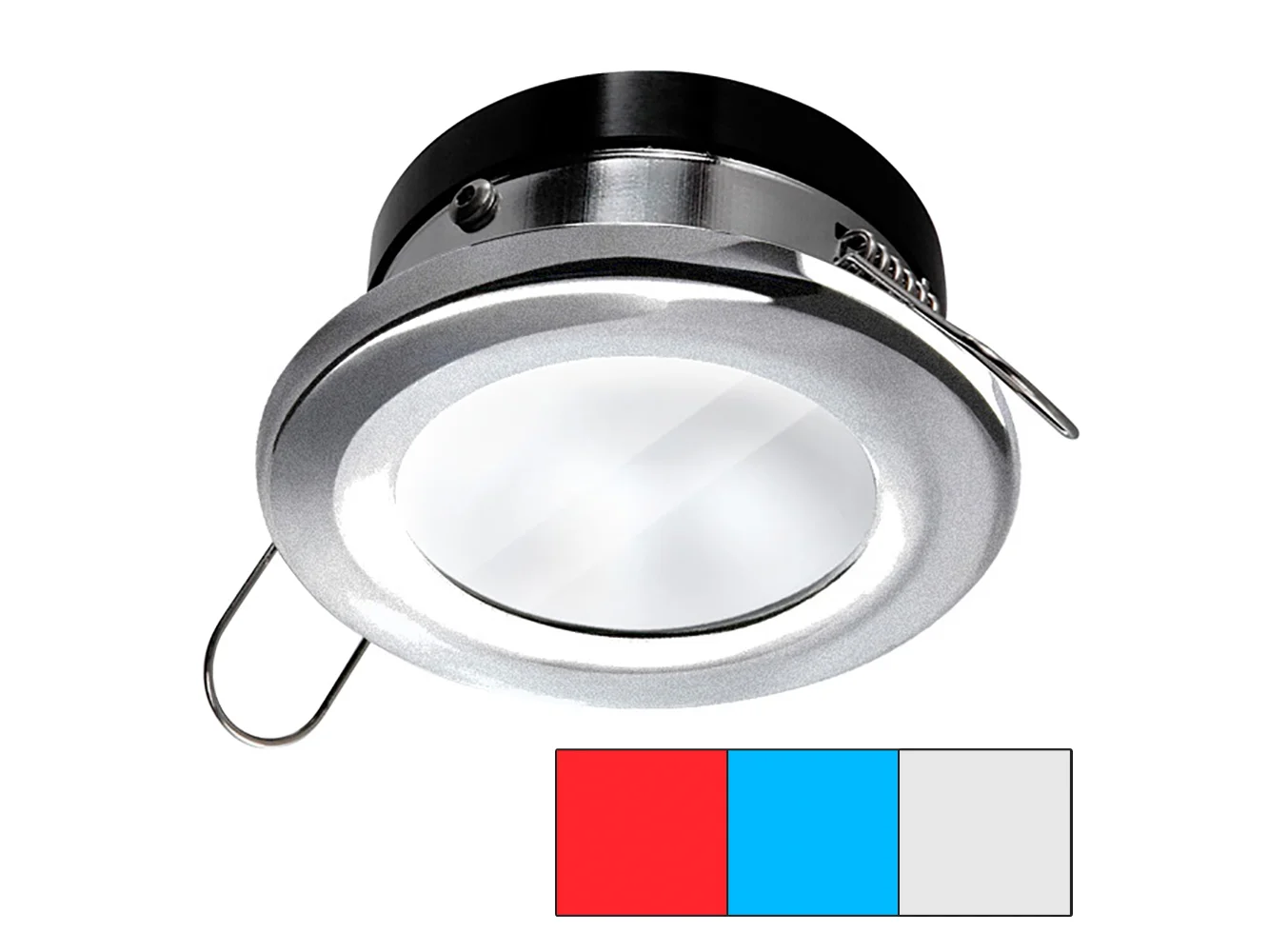 i2Systems Apeiron A1120 Spring Mount Light - Round - Red, Cool White & Blue - Brushed Nickel