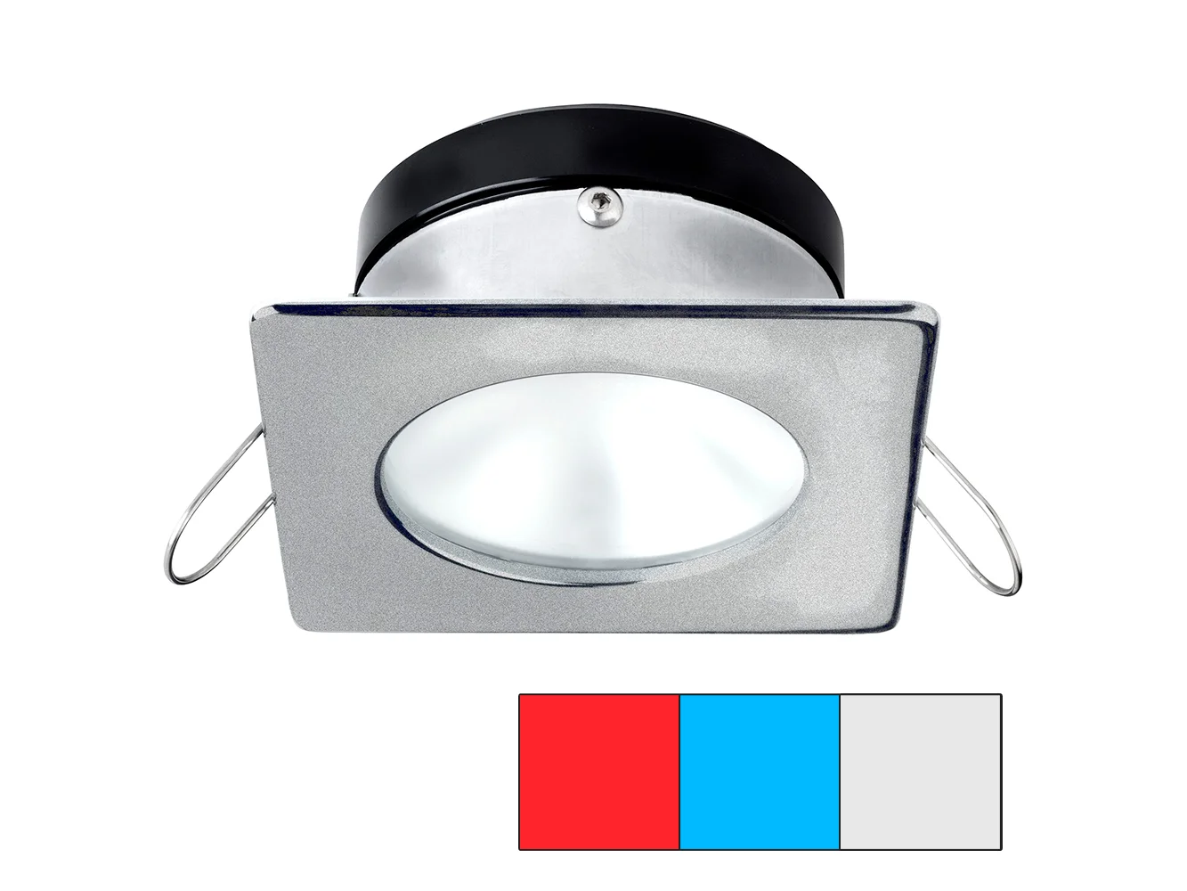 i2Systems Apeiron A1120 Spring Mount Light - Square/Round - Red, Cool White & Blue - Brushed Nickel