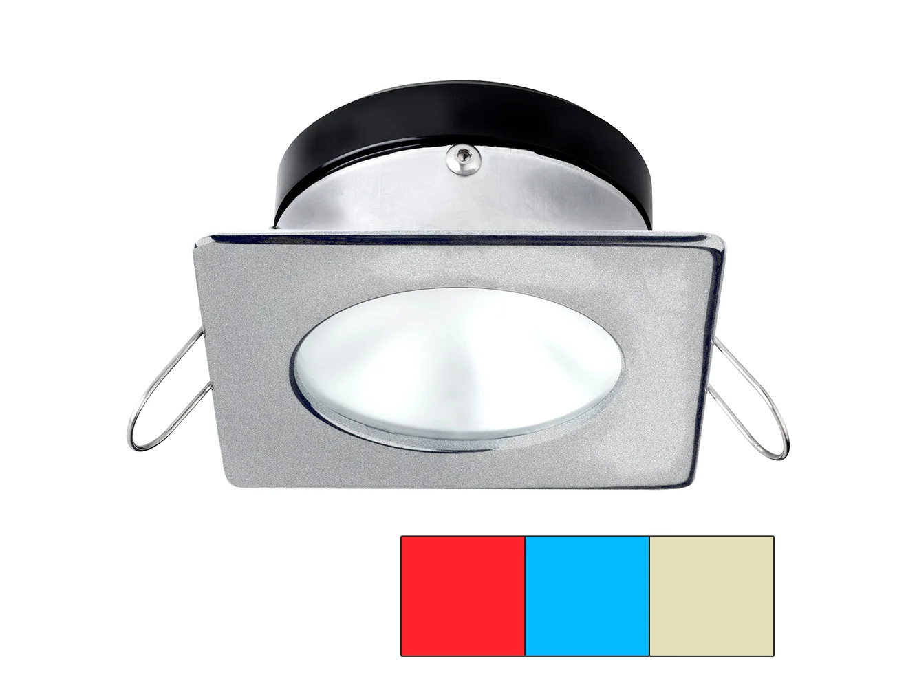 i2Systems Apeiron A1120 Spring Mount Light - Square/Round - Red, Warm White & Blue - Brushed Nickel