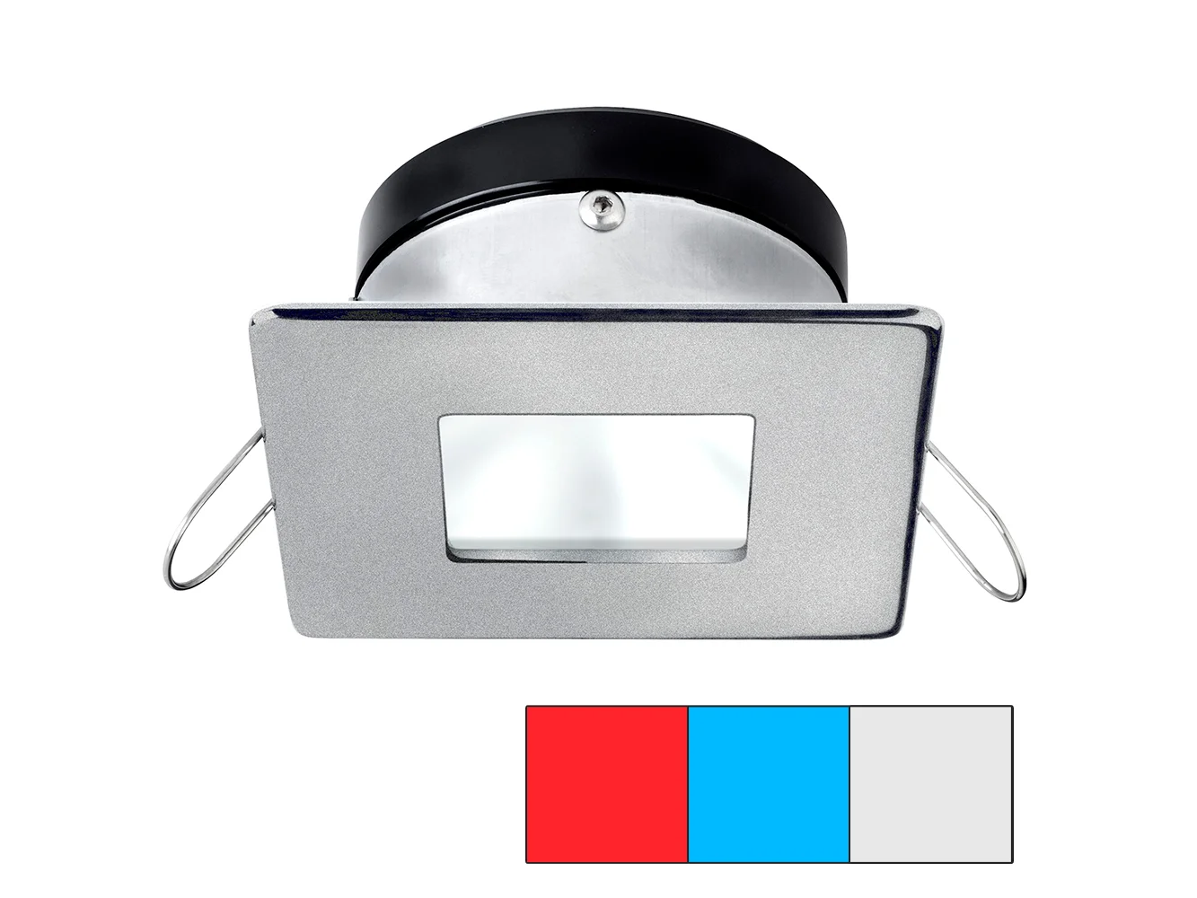i2Systems Apeiron A1120 Spring Mount Light - Square/Square - Red, Cool White & Blue - Brushed Nickel