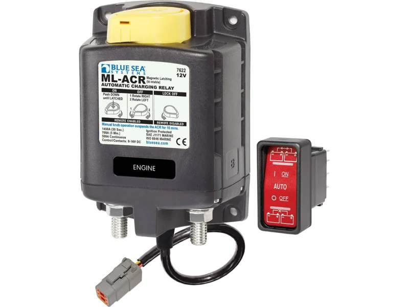 Blue Sea 7622100 ML ACR Charging Relay 12V 500A w/Manual Control & Deutsch Connector