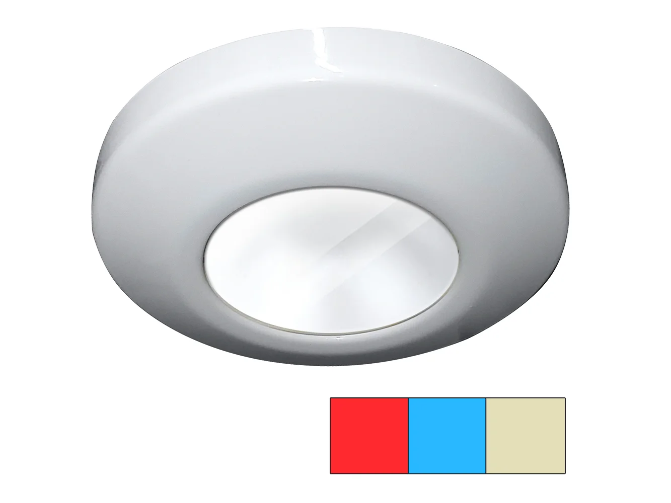 i2Systems Profile P1120 Tri-Light Surface Light - Red, Warm White & Blue - White Finish